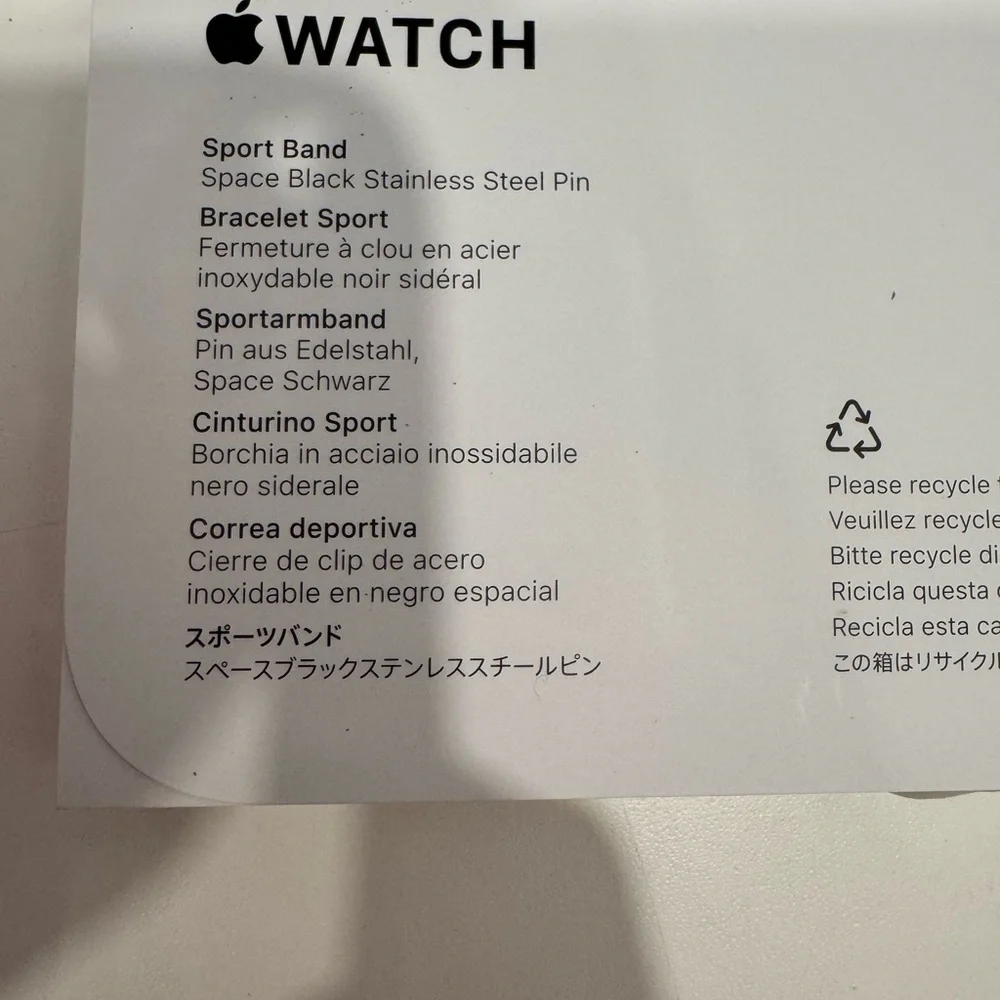 Apple Watch Black Sport Band 40mm M/L - Brand New Unopened - Picture 5 of 5